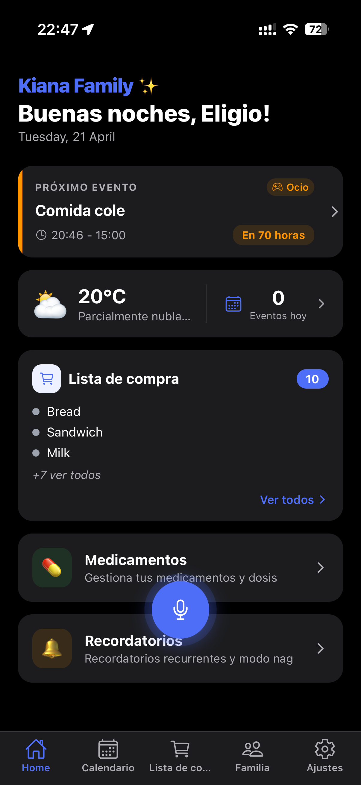 Kiana Family app screenshot
